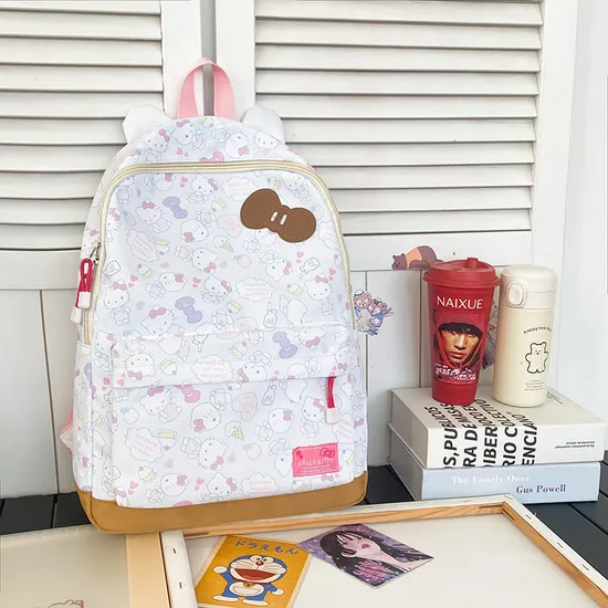 Factory Cute Cat Backpack Printed Large Capacity Trendy Backpack for Middle and High School