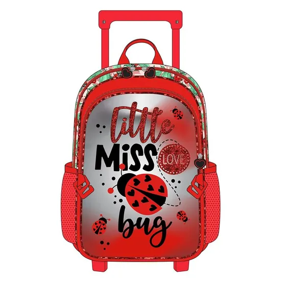 3 in 1 Colorful Trolley Bag Set with Lunch Box Pencil Case Trolley School Backpack for Girls