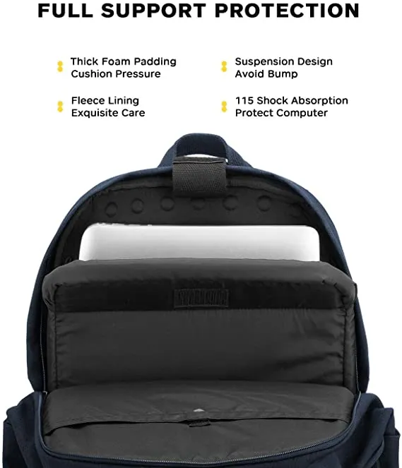 Large Capacity Durable Computer Business College Waterproof Laptop Notebook USB Charging Port Vintage Bag School Backpack