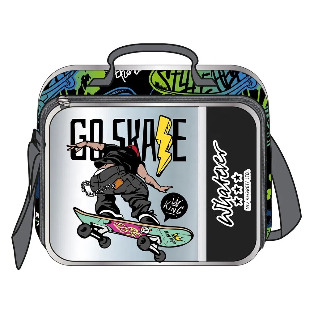 New Fashion Children Backpack Set Adjustable School Bags with Trolley Wheeled Top Quality Skater Boy Trolley School Bag