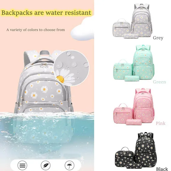 Daisy Prints Backpack Sets Kids Backpack for School Cute Girls Student Custom High Quality Travel Work School Backpack