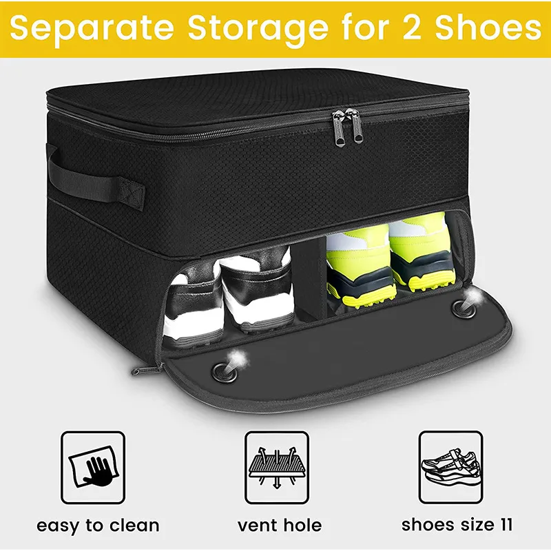 Factory Double-Layer Golf Trunk Storage Bag Waterproof Shoe Compartment Handbag