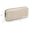 Solid White Canvas Stationery Organizer Pouch Multipurpose Pen Makeup Bag