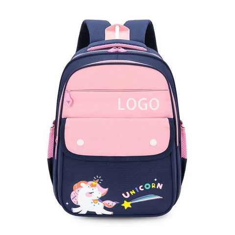 Child Pink Purple Printing Backpack Kindergarten Cute Unicorn Schoolbag Kids School Bag for Girls