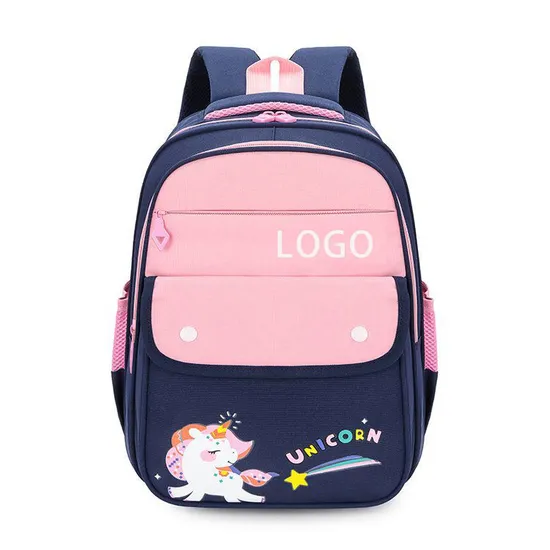 Child Pink Purple Printing Backpack Kindergarten Cute Unicorn Schoolbag Kids School Bag for Girls