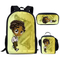 Black African Boy Designs 3PCS Backpag American Art Children Mochilas Schoolbag and Lunch Bag Set for Kids Backpack School Bags
