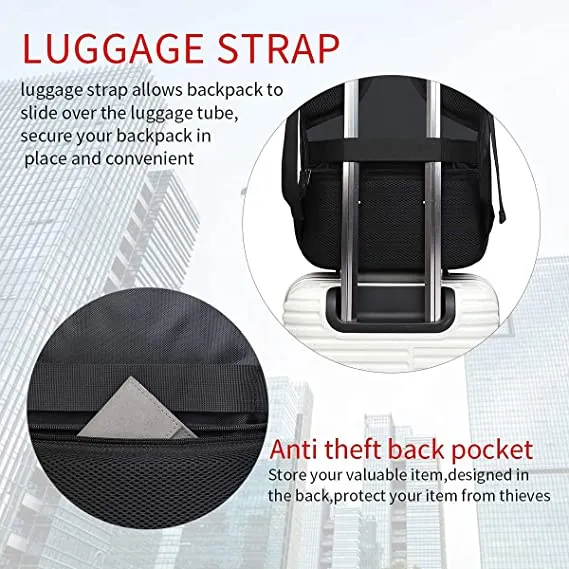 Travel School Durable USB Laptop Comfortable Computer Water Resistant Anti Theft College Men &amp; Women Business Backpack