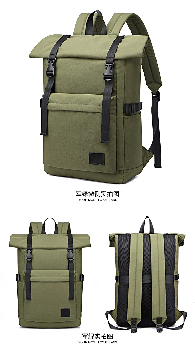 Trendy Casual Canvas Bag Outdoor Business Computer Waterproof Backpack