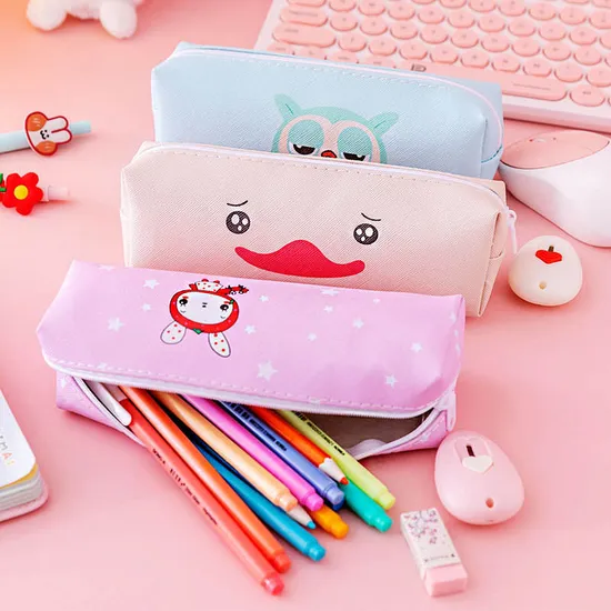 High Quality Polyester Fabric Cute Pencil Case Stationery Case for Kids