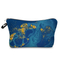 Fashion Custom Marble Zipper Cosmetic Pouch Large Capacity Leather Pencil Bag