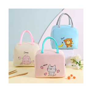 New 600d Oxford Cute Trending Recycle Cooler Bag with Custom Printed Logo Aluminum Foil Lunch Tote Bento Bag