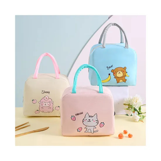 New 600d Oxford Cute Trending Recycle Cooler Bag with Custom Printed Logo Aluminum Foil Lunch Tote Bento Bag