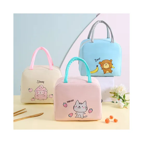 New 600d Oxford Cute Trending Recycle Cooler Bag with Custom Printed Logo Aluminum Foil Lunch Tote Bento Bag