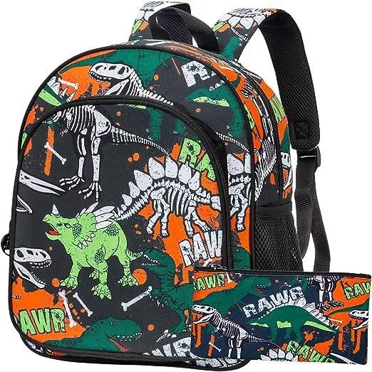 Custom Logo Children School Bags Dinosaur Pattern Toddler Kids Backpack Colorful Children Schoolbag for Boys