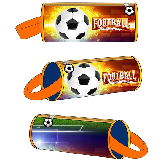 Custom 3 Pieces Sets Football Pattern Kids Boys School Trolley Bag Backpack with Wheels