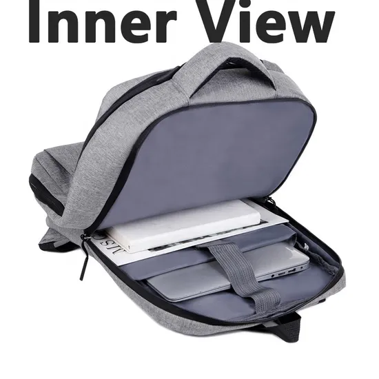 Backpack Laptop Bag Market Polyester Travel Business Bookbag Anti Theft Backpack with USB Charger Port