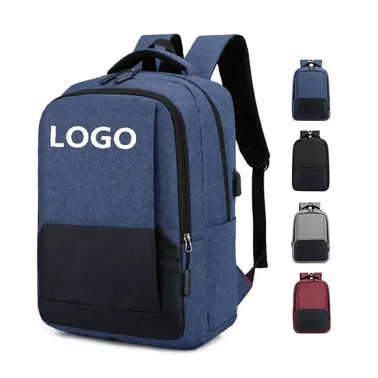 Men Woman Travelling USB Recharging 15.6 Inches Backbag Business Waterproof Laptop Backpack with USB