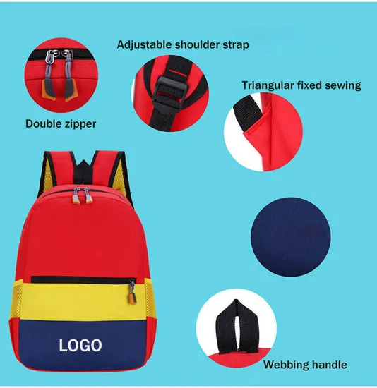 Primary School Bags Daily Used Customized Logo Printing Children Backpacks for Girls and Boys