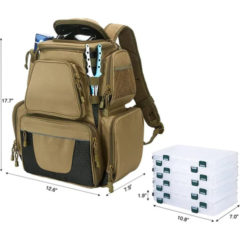 Customized Fishing Gear Pull Rod Support Bait Box Storage Tool Bag Multifunctional Sea Fishing Gear Trolley Bag