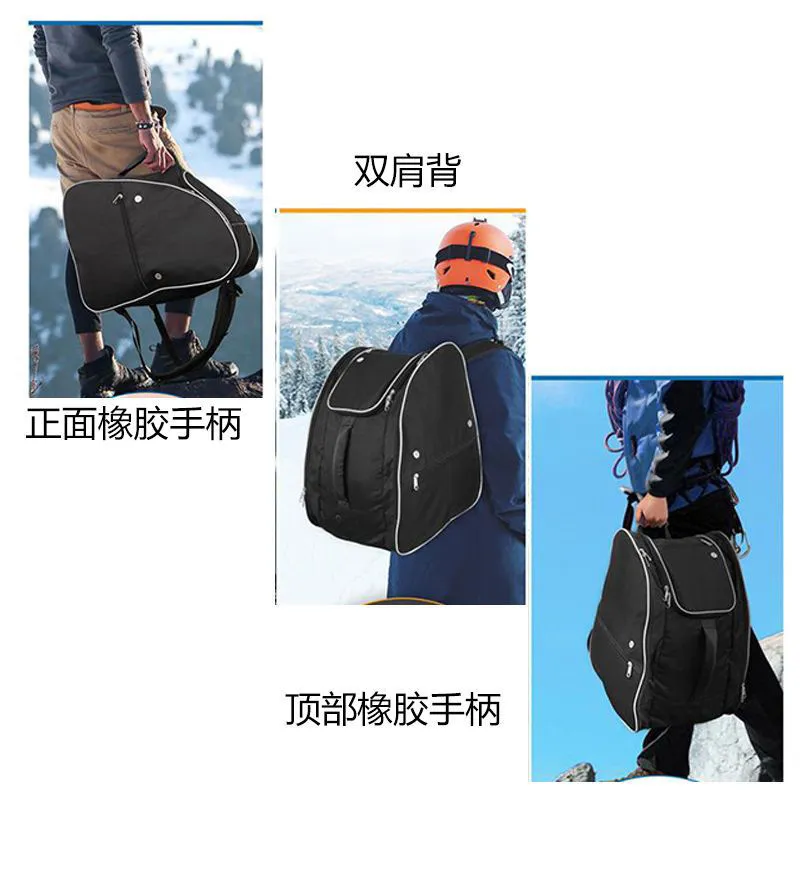 Customized Portable Ski Board Bag Outdoor Ski Sports Equipment Helmet Boots Storage Backpack