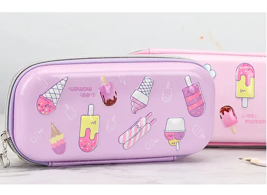 Large Capacity Hardtop 3D Ice Cream Pencil Box Pencil Bag
