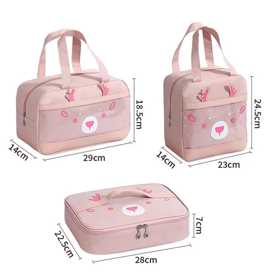 The New Oxford Buchakong Box Cooler Bag Deer with a Lunch Bag Cute Portable Meal Bag Handbuka