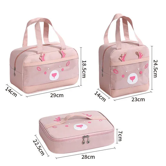 The New Oxford Buchakong Box Cooler Bag Deer with a Lunch Bag Cute Portable Meal Bag Handbuka