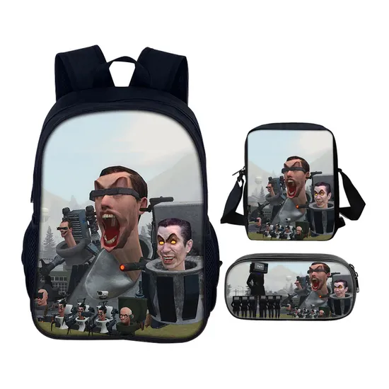 Factory Primary and Secondary School Student Bag Three Piece Toilet Game Backpack Set