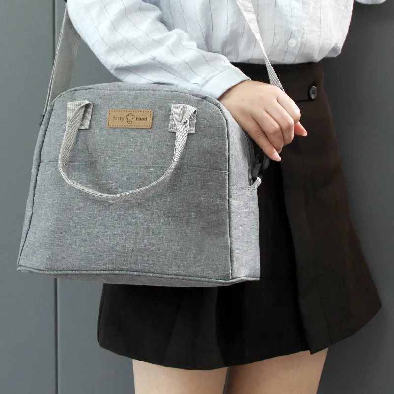 New Oxford Cloth Lunch Bag Box Thickened Outside Portable Thermal Ice Bento Meal Bag Takeaway Tote Cooler Bag for School Office