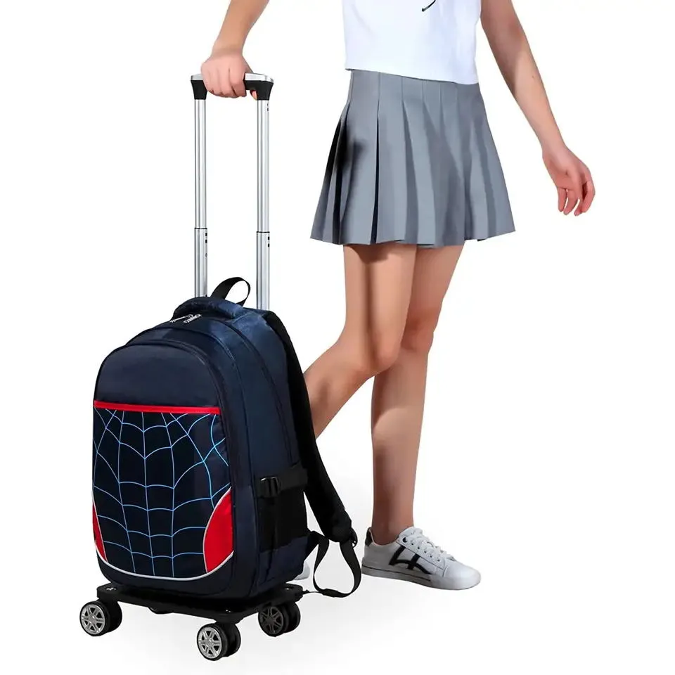 School Backpack and Lunch Bag Set with Toddler Backpack Rolling School Backpacks with Wheels Roller for Elementary Primary
