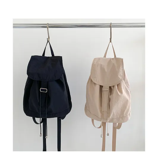 2024 New Nylon Backpack for Women with Large Capacity Fashion Simple Student Backpack