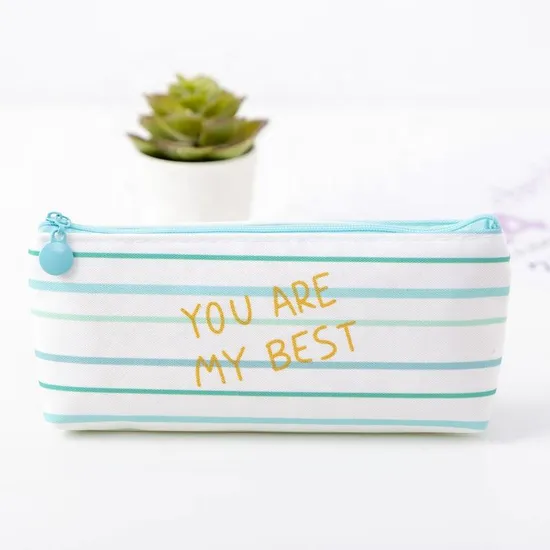 Wholesale Cute Student School Pen Bag Zipper Custom Pencil Case Canvas