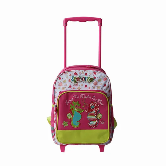 Cute Kids School Bag with Wheels Trolley School Bag