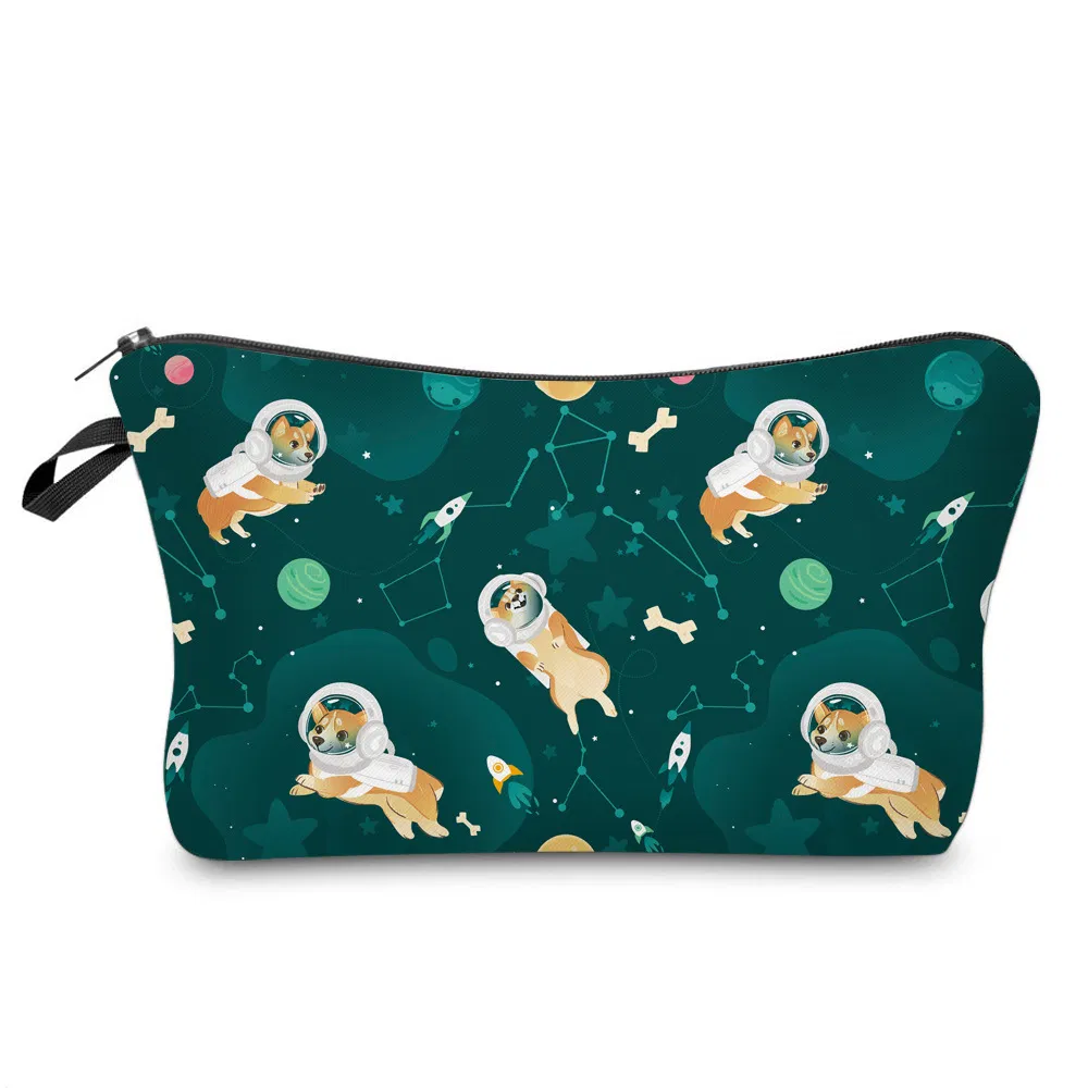 2023 New Customized Cartoon Cute Dog Pencil Pouch Lady Cosmetic Makeup Bag