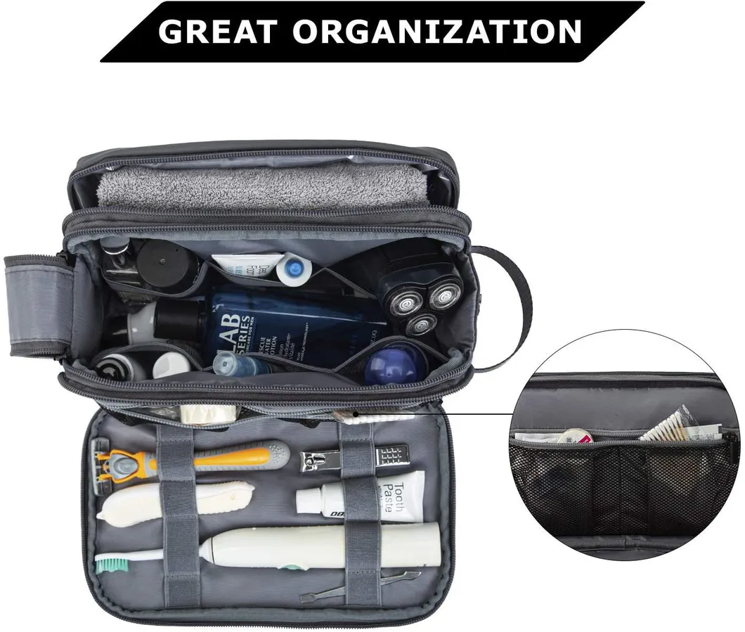 Customized Logo Large Capacity Business Travel Toiletries Makeup Bags