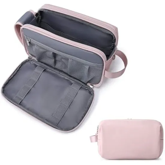 Customized Logo Large Capacity Business Travel Toiletries Makeup Bags