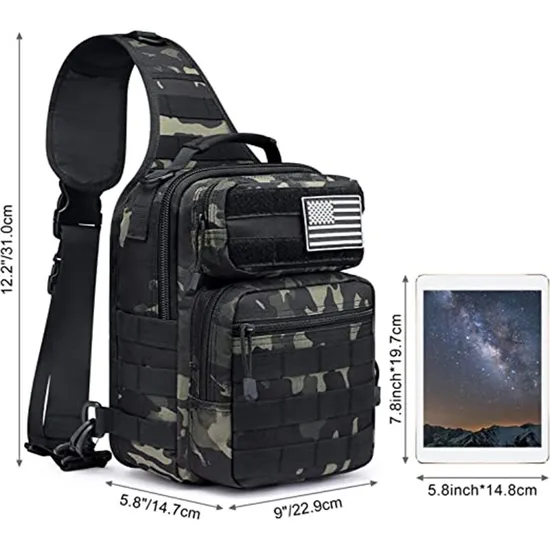 Factory Customized Waterproof Tactical Strap Backpack Chest Shoulder Outdoor Bag