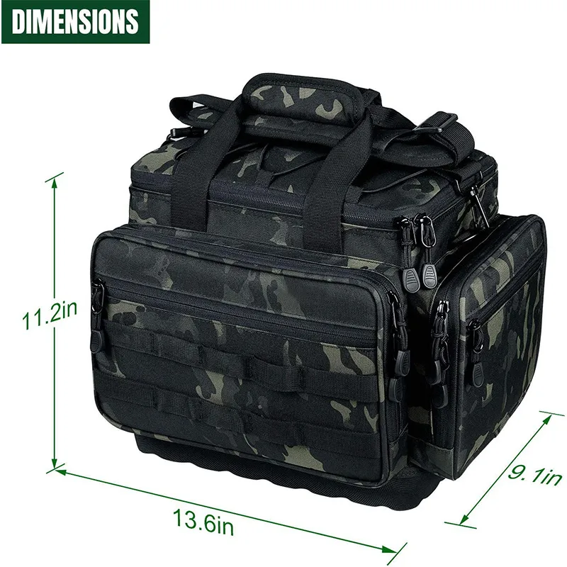 Factory Fishing Gear Waterproof Oxford Cloth Single Shoulder Portable Outdoor Fishing Bag