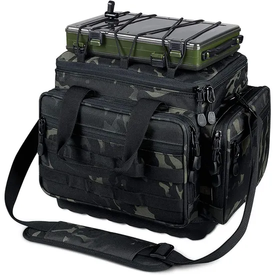Factory Fishing Gear Waterproof Oxford Cloth Single Shoulder Portable Outdoor Fishing Bag