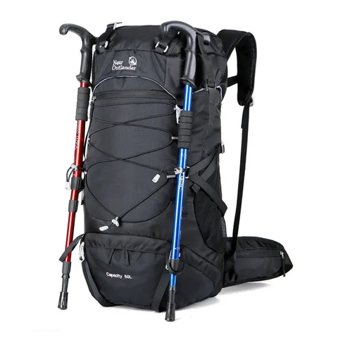 New Factory Outdoor Mountaineering Bag 50L High Capacity Nylon Travel Camping Backpack