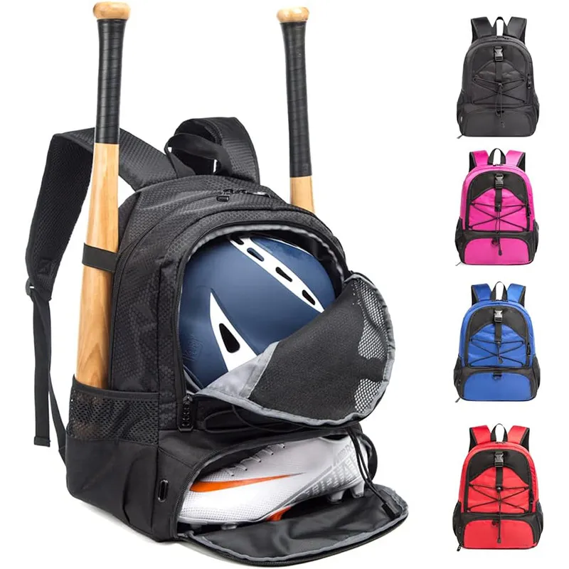 Hot Selling Football Pattern Sports Waterproof Softball Baseball Backpack Hockey Backpack