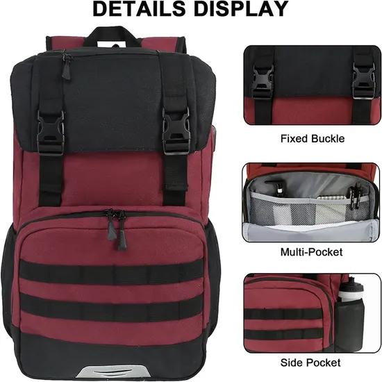 Travel Tactical Laptop Leisure Backpack 17 Inch Laptop Bag