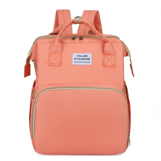 Minimalist Mommy Bag Portable Folding Shoulder Backpack Multi Functional Large Capacity Baby Bed Mommy Backpack