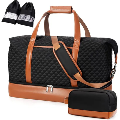 Hot Selling Women′s Overnight Bag Business Travel Bag Set with Shoe Compartment