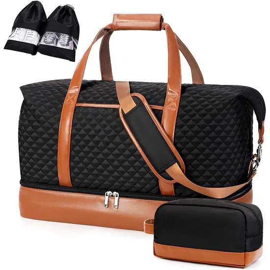 Hot Selling Women′s Overnight Bag Business Travel Bag Set with Shoe Compartment