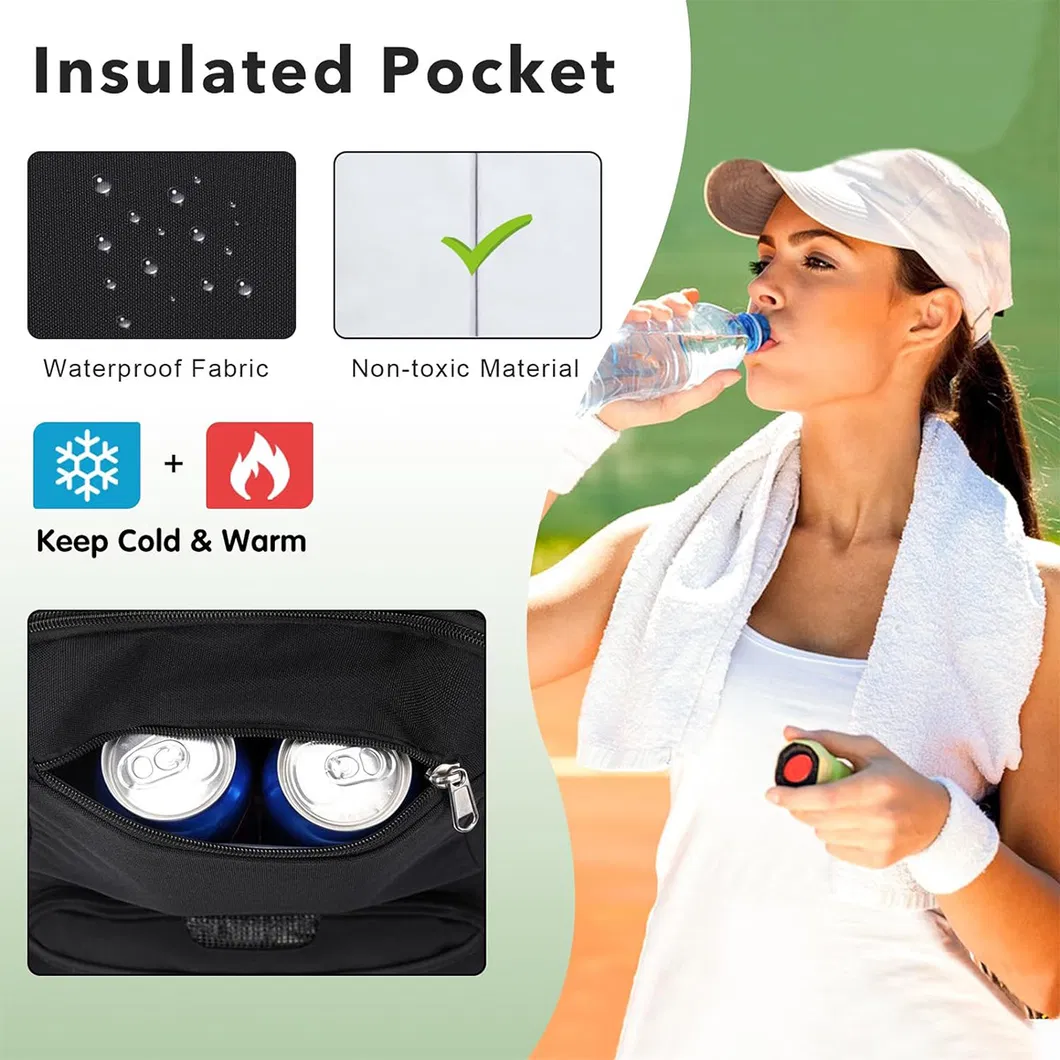 Factory Wholesale Training Tennis Backpacks with Insulate Shoe Bags Badminton Racket Bag