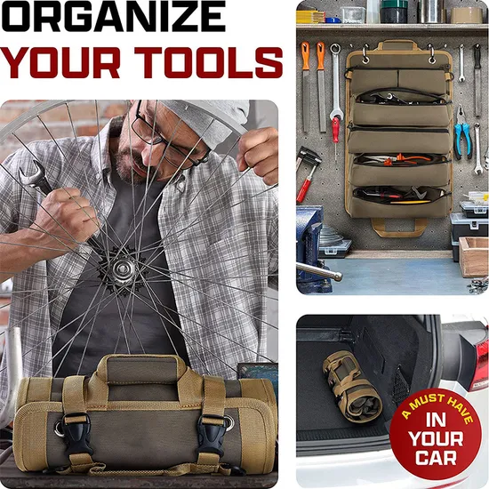 High Quality Wear-Resistant and Lightweight Tool Storage Roll Bag Tool Storage Handbag