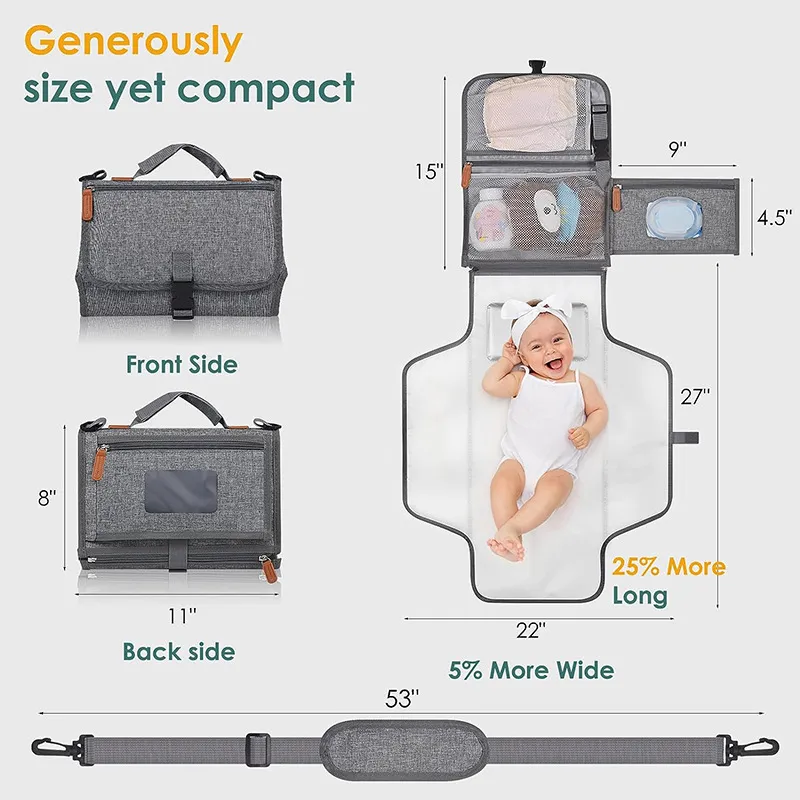 Factory Best-Selling Baby Diaper Pads Waterproof and Portable Diaper Bags
