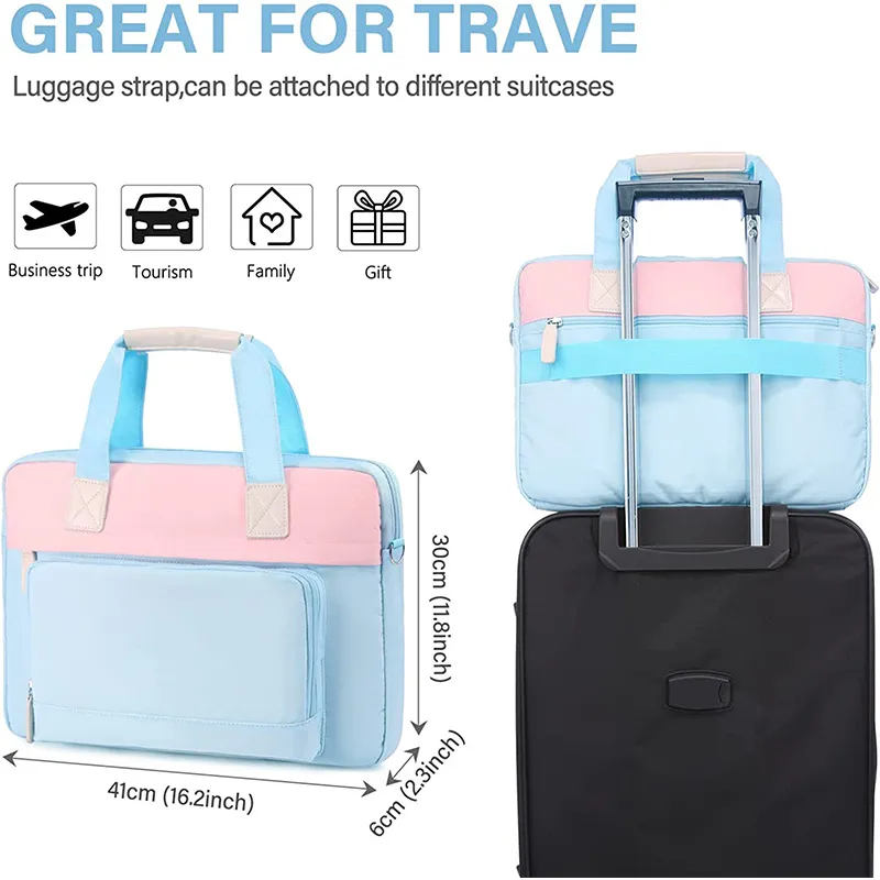 New Fashion Student White Collar Commuting Macaron Color Laptop Bag