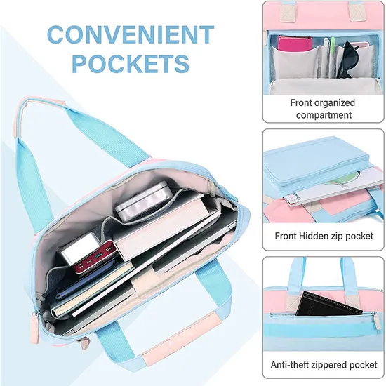 New Fashion Student White Collar Commuting Macaron Color Laptop Bag